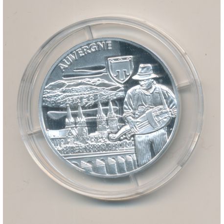 Médaille - Auvergne - argent 20g - Trésors de nos régions - 7.500 ex - 34mm - FDC