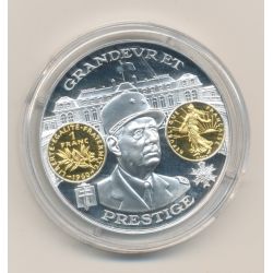 Médaille  - De Gaulle - 1 Franc Semeuse - 2000 ans d'histoire monétaire Français 