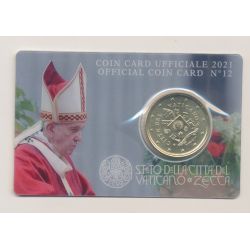 Coincard Vatican N°12 - 50 Cents 2021