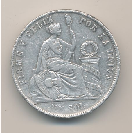 Pérou - Sol - 1870 IJ Lima - argent - TB
