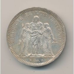 5 Francs Hercule - 1873 A Paris - argent - SUP+