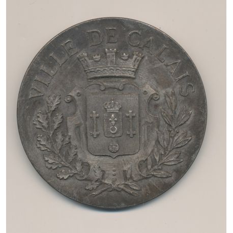 Médaille - École nationale de musique - fête cinquantenaire 1864-1914 - Calais - 46mm