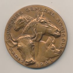Médaille - Concours général agricole Paris - 1981 - bronze