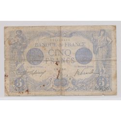 5 Francs Bleu - 20.12.1915 - O.9420 - B/TB