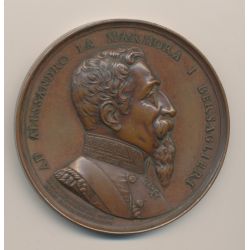 Médaille - AD Alessandro la marmora I Bersaglieri - 1886 - bronze - 65mm - SUP