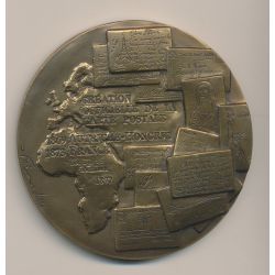 Médaille - Histoire de la carte postale - bronze - 82mm - SUP
