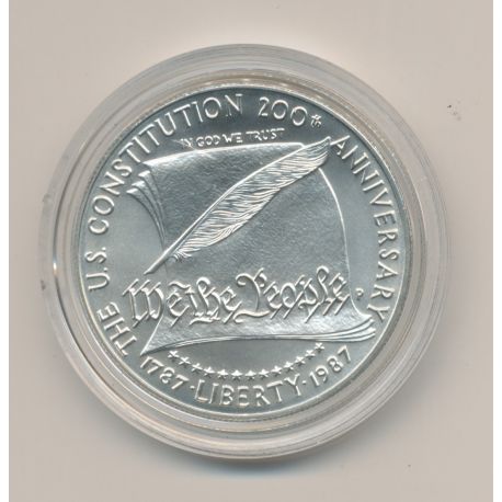 Etats-Unis - 1 Dollar 1987 P - Bicentenaire constitution Américaine - argent 