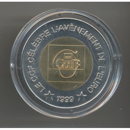 Médaille - CCF célèbre l'avènement de l'euro - bimétallique - 1999
