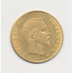 5 Francs Or - 1858 A Paris - Napoléon III Tête nue - SUP