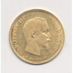 10 Francs Or - 1858 A Paris - grand module - Napoléon III Tête nue - SUP