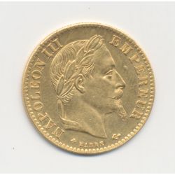 Napoléon III Tête laurée - 10 Francs Or - 1868 BB Strasbourg - grand module - SPL
