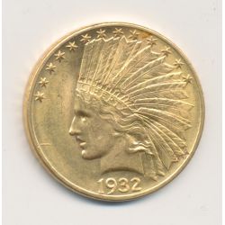 10 Dollars Or - 1932 - Tête d'indien - SUP