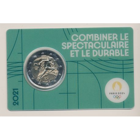 2 Euro 2021 - JO Paris 2024 - coincard vert