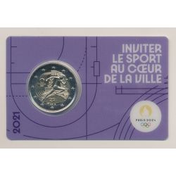 2 Euro 2021 - JO Paris 2024 - coincard violet