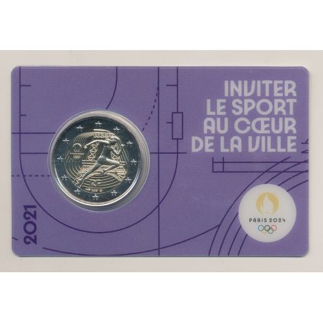 2 Euro 2021 - JO Paris 2024 - coincard violet