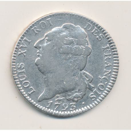 Écu de 6 livres - 1793 A Paris - constitution - AN 5 - TB+
