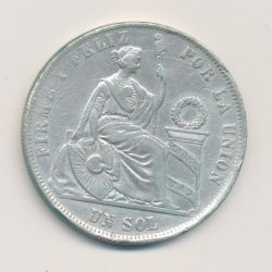 Pérou - Sol - 1872 - argent - TB