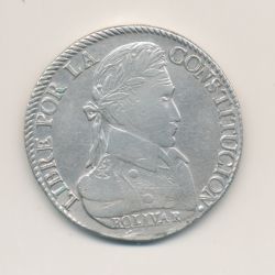 Bolivie - 8 Soles 1828 Potosi - Bolivar - argent - TTB