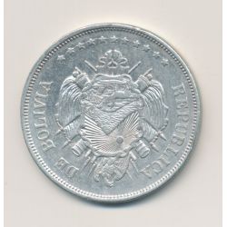 Bolivie - 1 Boliviano 1870 Potosi - argent - TTB+