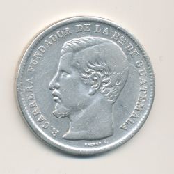 Guatemala - 1 Peso 1870 B - Rafael Carrera - argent - TTB