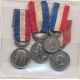 Second Empire - Lot 4 médailles Dévouement - Napoléon III - dont 3 médailles attribuées - taille réduction
