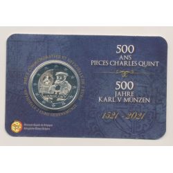 Coincard - 2 Euro Belgique 2021 - Charles V - version Française