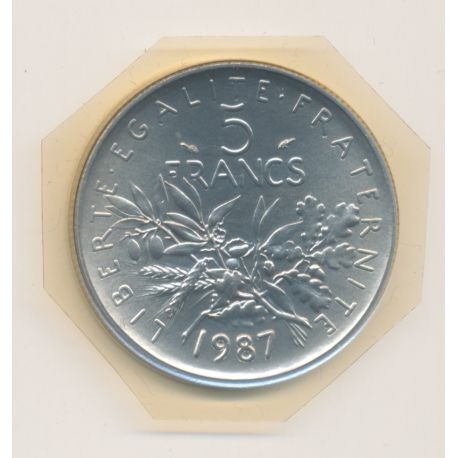 5 Francs Semeuse - 1987 - FDC