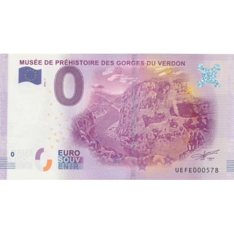 Billet - Musée de préhistoire des gorges du verdon - 2016-1 - N°578