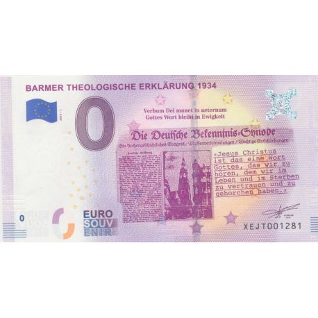 Billet 0€ - Allemagne - Barmer theologische Erklärung 1934 - 2019-1 - N°1281