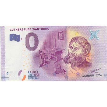 Billet 0€ - Allemagne - Lutherstube warburg - 2016-1 - N°1274
