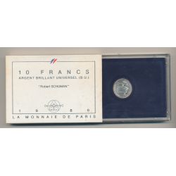 Coffret - 10 Francs Schuman - 1986 - argent Brillant universel