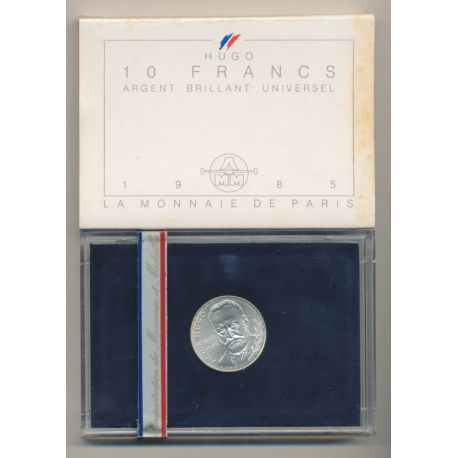 Coffret - 10 Francs Victor Hugo - 1985 - argent Brillant Universel