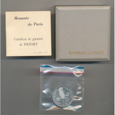 Piéfort - 10 Francs 1967 - Nouvelles-Hébrides - nickel - FDC