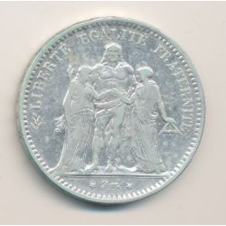 5 Francs Hercule - 1877 K Bordeaux - TB