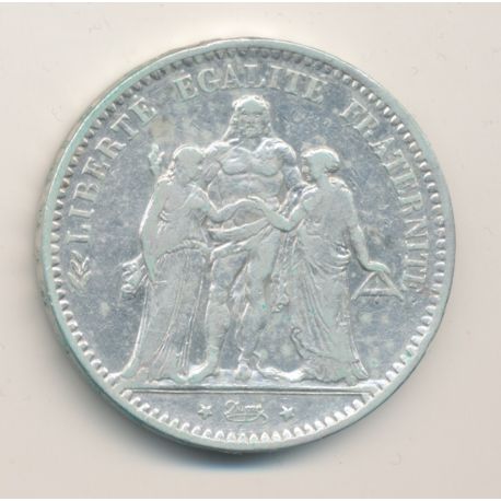 5 Francs Hercule - 1877 K Bordeaux - TB