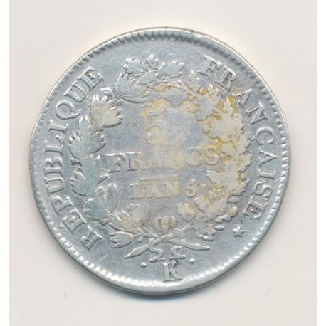 5 Francs Union et Force - AN 5 K Bordeaux - TB/TB+