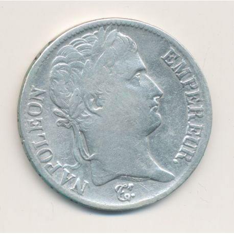 5 Francs Napoléon empereur - 1814 Q Perpignan - TB+