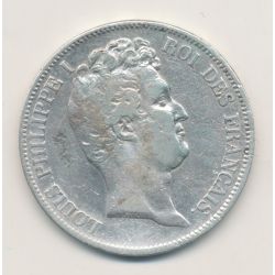 5 Francs Louis philippe I - 1831 A Paris - Tête nue - Tranche en creux - TB