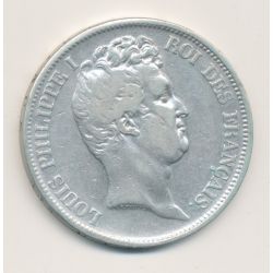 5 Francs Louis Philippe I - 1831 W Lille - Tranche en creux - TB+