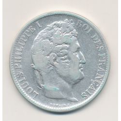 5 Francs Louis Philippe I - 1831 BB Strasbourg - Tranche en creux - TB