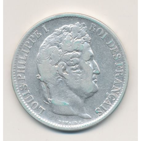 5 Francs Louis Philippe I - 1831 BB Strasbourg - Tranche en creux - TB