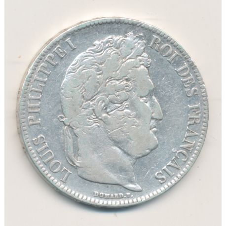 5 Francs Louis philippe I - 1837 B Rouen - Tête laurée - TB+