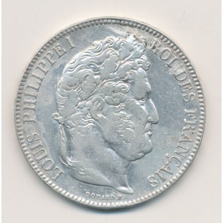 5 Francs Louis philippe I - 1843 W Lille - TB+