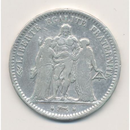 5 Francs Hercule - 1848 BB Strasbourg - argent - TB/TB+