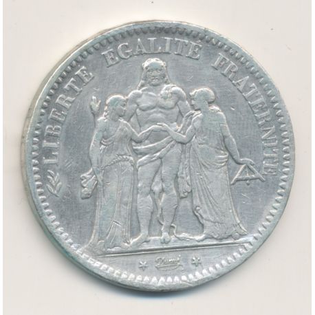 5 Francs hercule - 1849 BB Strasbourg - TB+