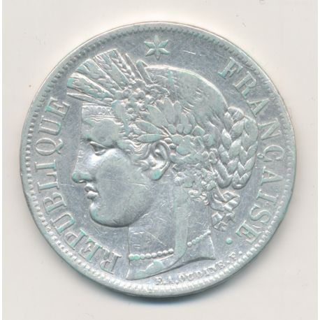 5 Francs Cérès - 1849 BB Strasbourg - 2e République - TB+