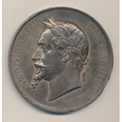 Médaille - Napoléon III Tête laurée - Sufrage universel - classe adultes 1866 - argent 146g - TB+