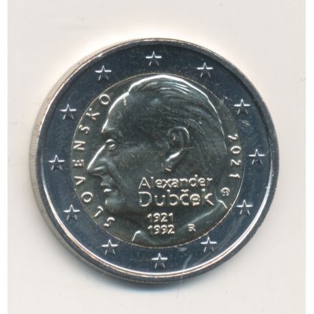 2€ Slovaquie 2021 - naissance de Alexander Dubček. Alexander Dubček