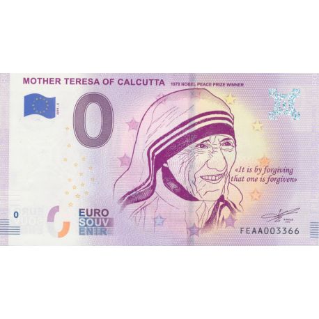 Billet 0€ - Slovaquie - mother teresa of calcutta - 2019-2 - N°3366