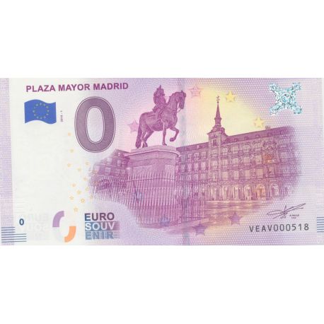 Billet 0€ - Espagne - Plaza mayor Madrid - 2018-1 - N°518
